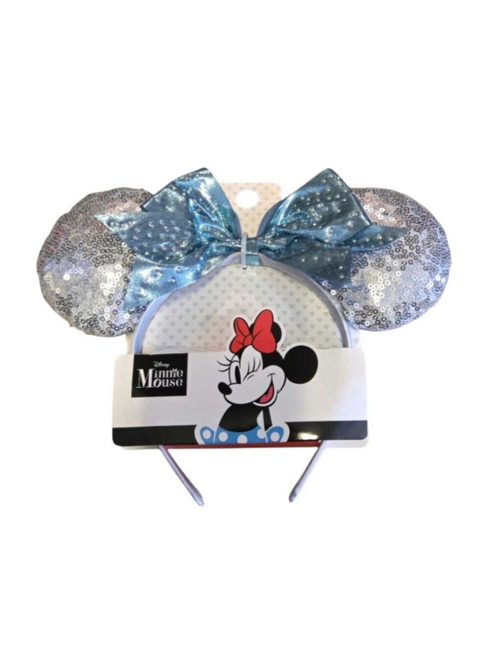 Disney Girl's Minnie Mouse Ears Costume Accessory Headband in Grey, Blue NWT!